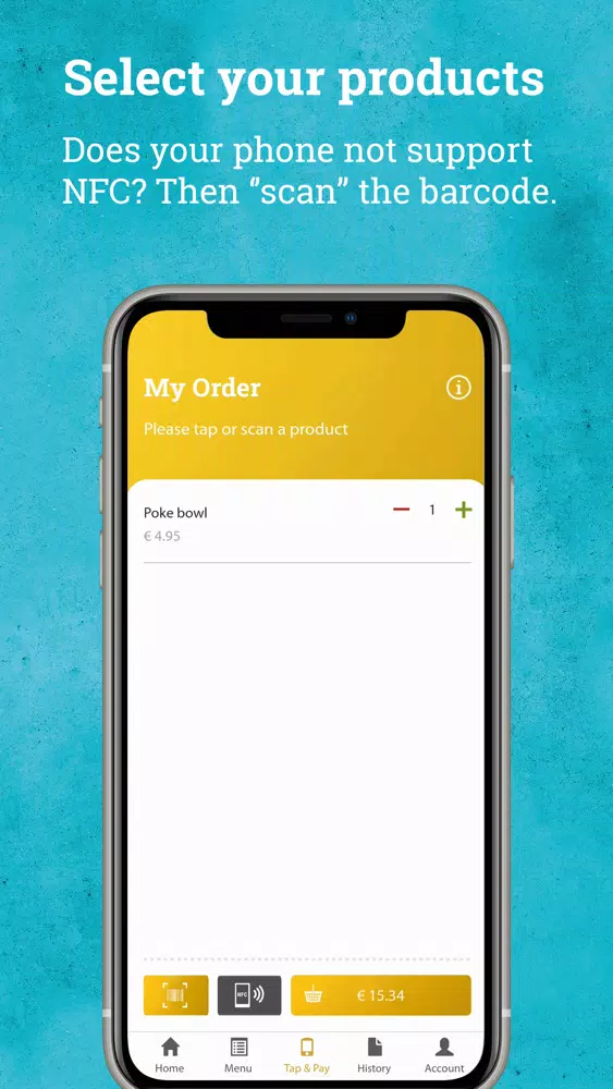 Tangkapan skrin Hutten Tap & Pay