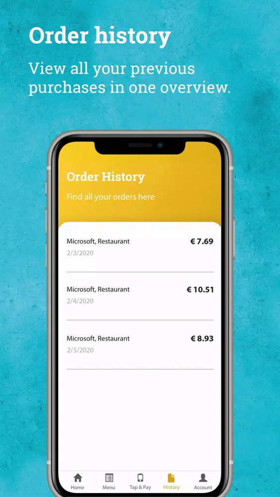 Tangkapan skrin Hutten Tap & Pay