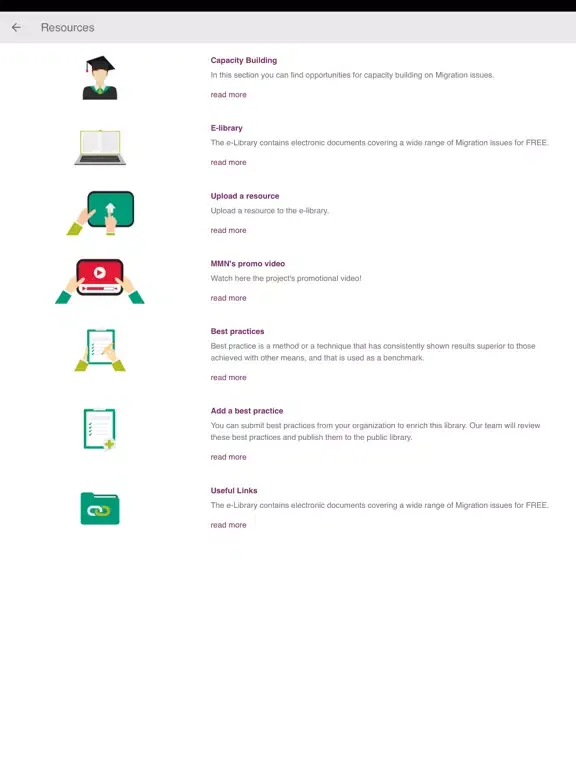 Migration Network iPad  스크린샷