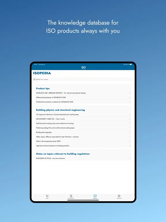 Скриншоты ISO-Chemie iPad 