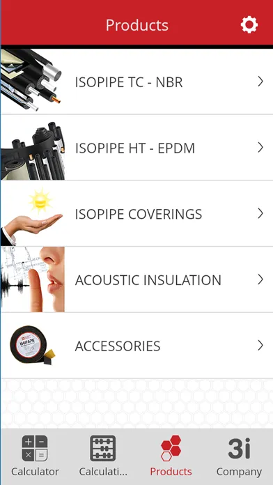 Zrzuty ekranu ISOPIPE Insulation Calculator