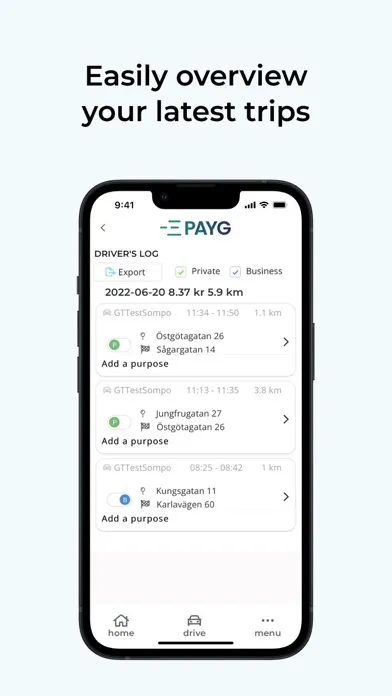 ภาพหน้าจอของ Enerfy PAYG