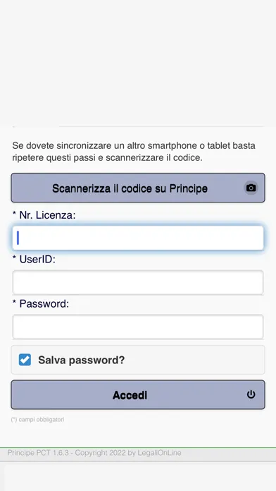 Captures d'écran de Principe PCT