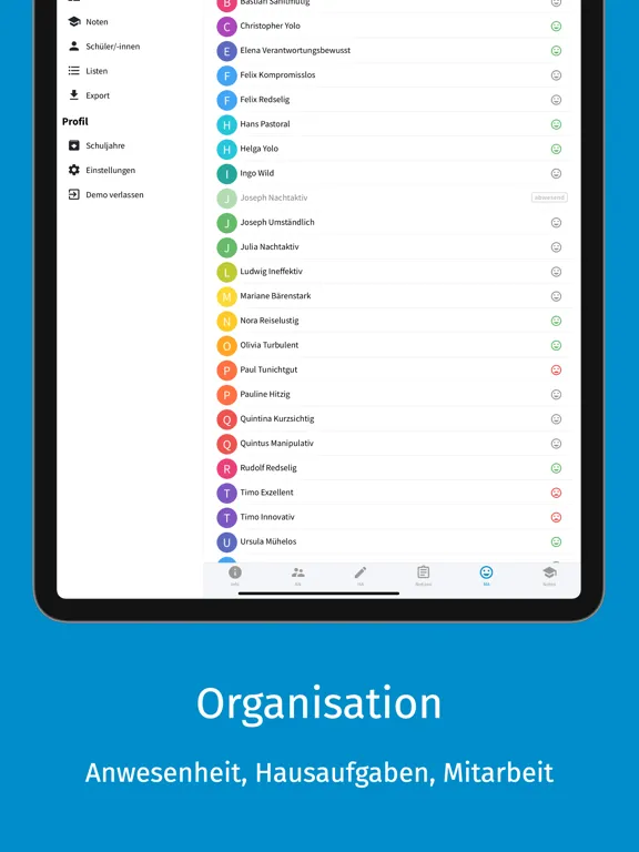 Lehrmeister - die Lehrer App iPad  स्क्रीनशॉट