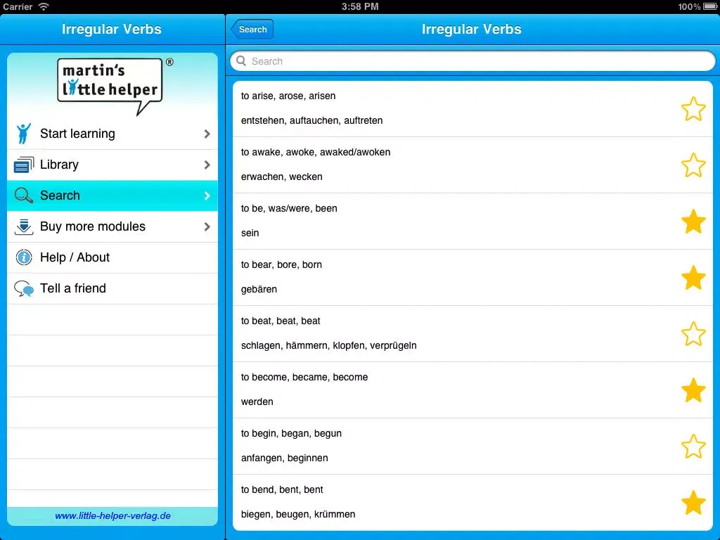 _English irregular verbs_ iPad  Screenshots