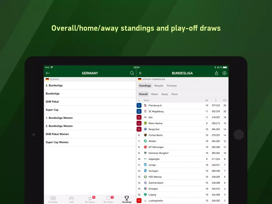 Capturas de pantalla de Handball 24 - live scores iPad 