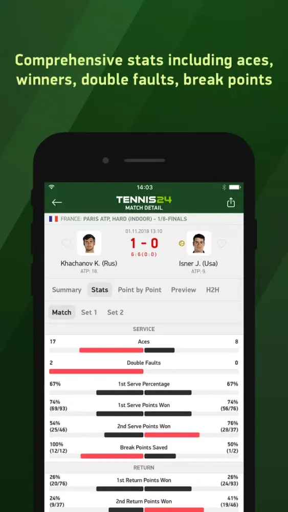 Tennis 24 - tennis live scores Screenshots
