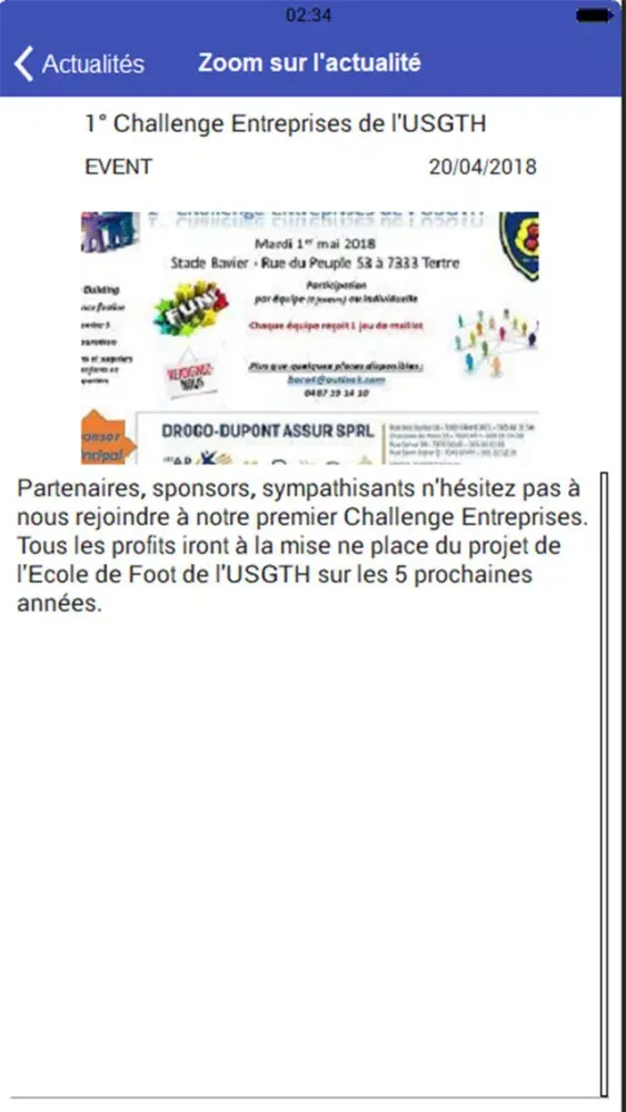Captures d'écran de My USGTH