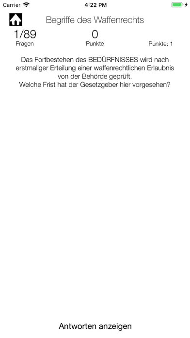 Prüfungstrainer Screenshots