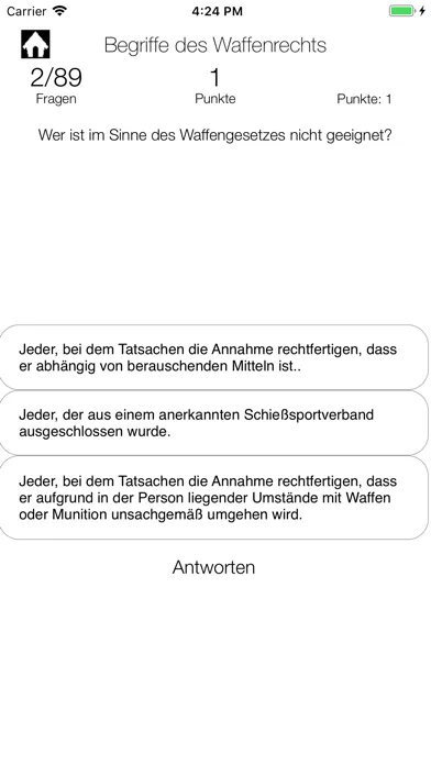 Prüfungstrainer Screenshots