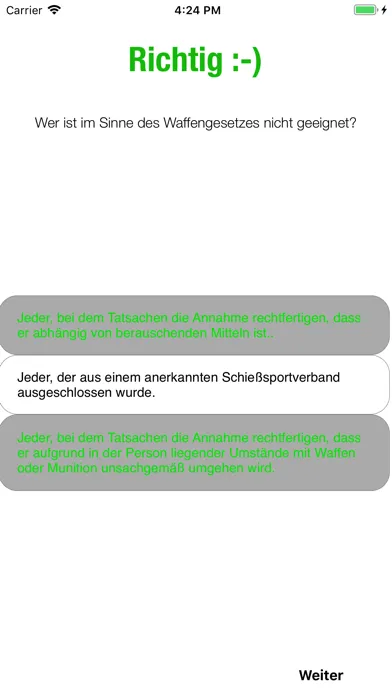 Prüfungstrainer Screenshots