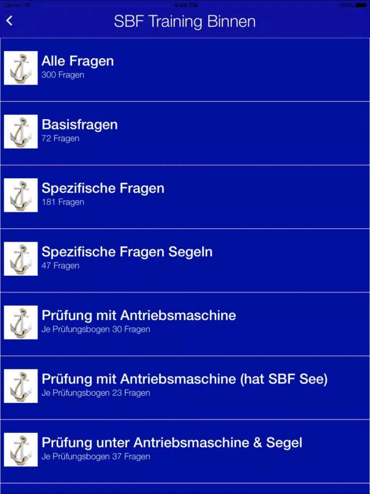 SBF Trainer Binnen iPad 应用截图