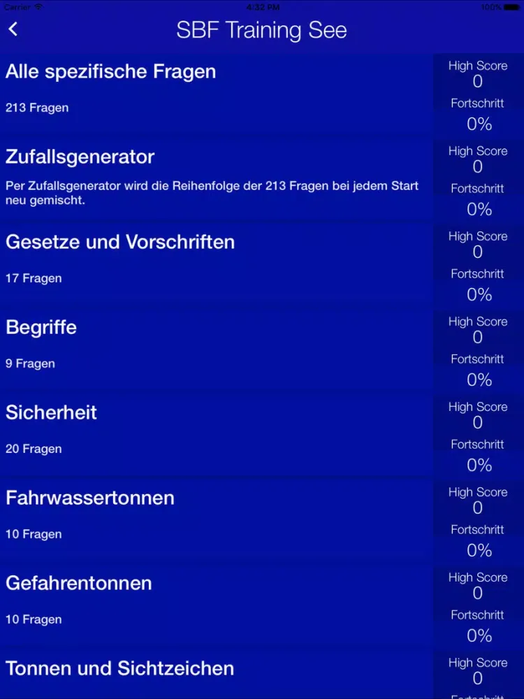 Zrzuty ekranu SBF Trainer See iPad 