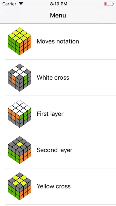 Tangkapan skrin Guide for Rubik's Cube