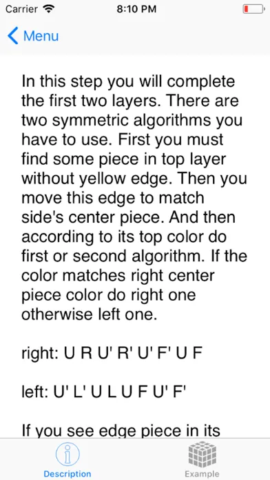 Tangkapan skrin Guide for Rubik's Cube