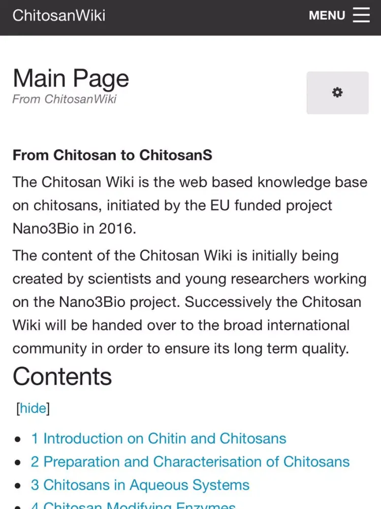 Chitosan Wiki iPad  Ekran Görüntüleri