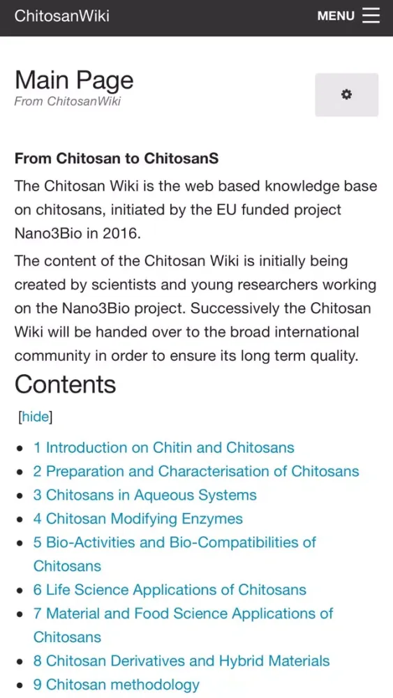 Chitosan Wiki Ekran Görüntüleri