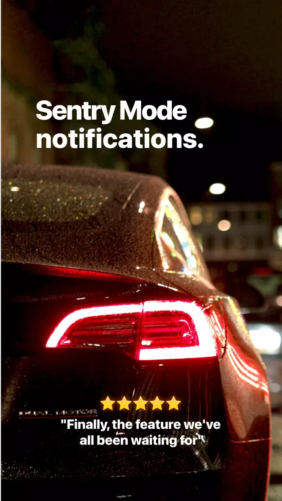 Sentry Pro—Tesla Notifications Screenshots