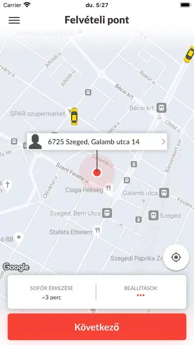ภาพหน้าจอของ Tempó Taxi Szeged
