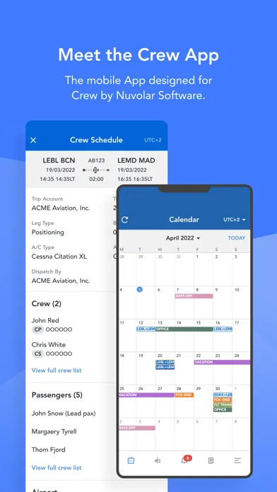 NuvolOps Crew App Screenshots