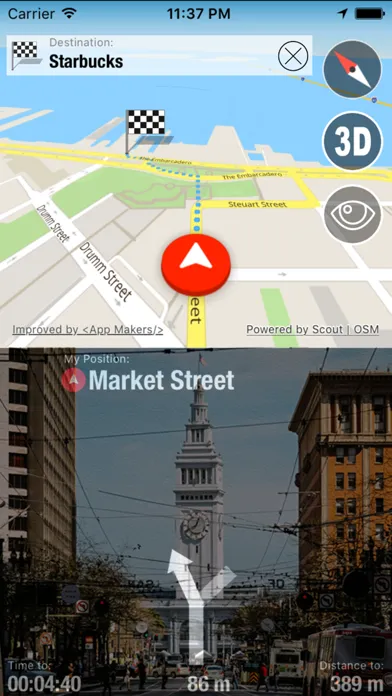 Zrzuty ekranu World Offline Maps + Voice Navigator and Video Dash Cam