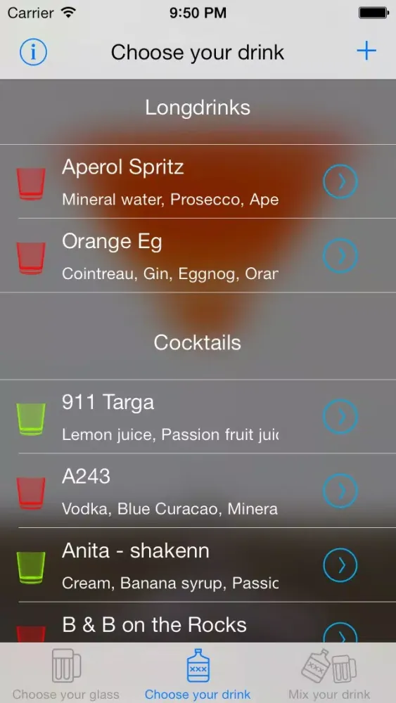 Capturas de tela do Cocktails - Virtual Drink Mixer and Recipes