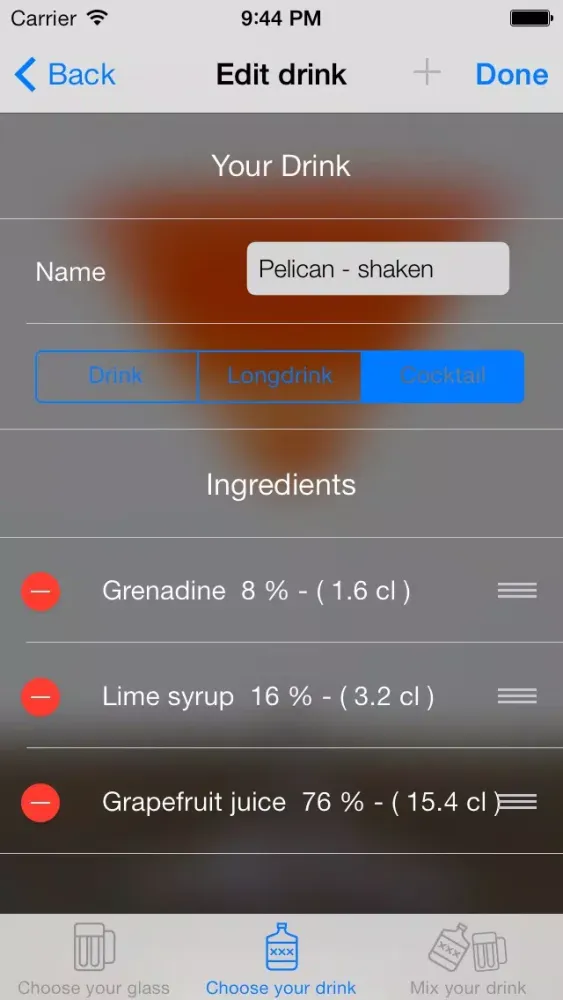 Capturas de tela do Cocktails - Virtual Drink Mixer and Recipes