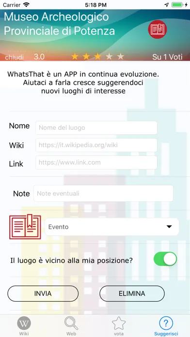 Zrzuty ekranu WhatsThat, L'AR per viaggiare
