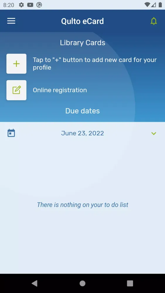 Qulto eCard Screenshots