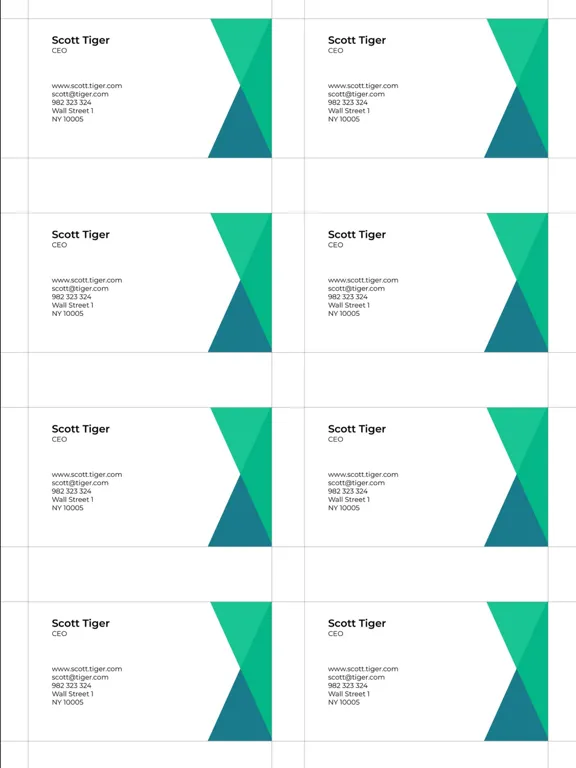 Business Cards Studio iPad  Screenshots