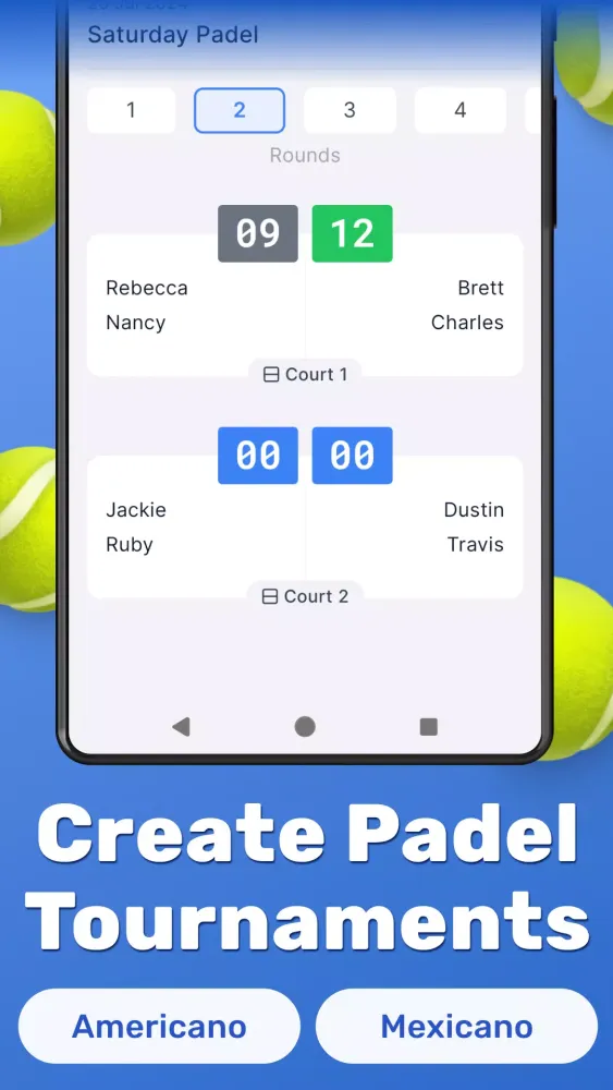 Zrzuty ekranu PadelMix