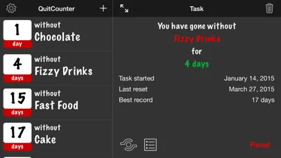 Zrzuty ekranu QuitCounter