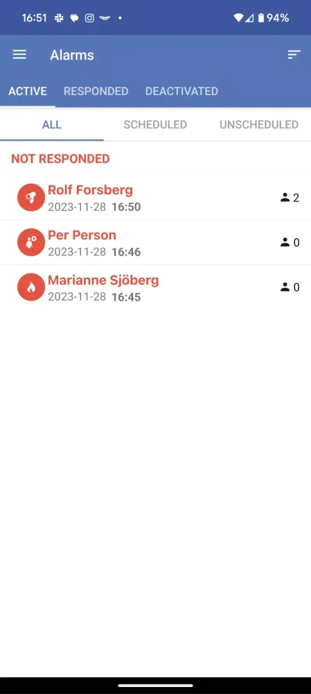 Skyresponse Response Screenshots