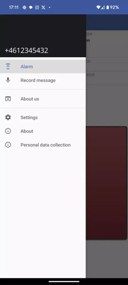 Skyresponse Alarm Screenshots