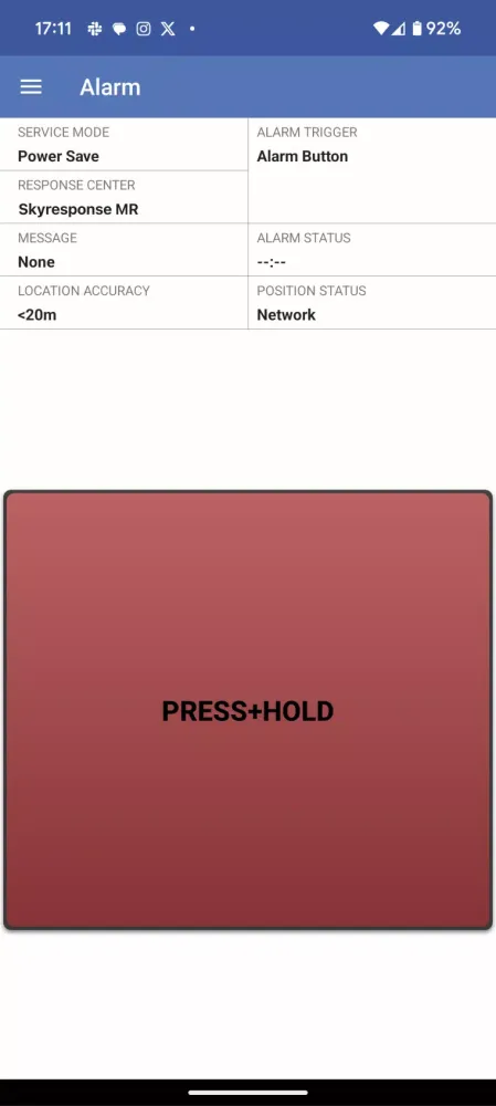 Skyresponse Alarm Screenshots
