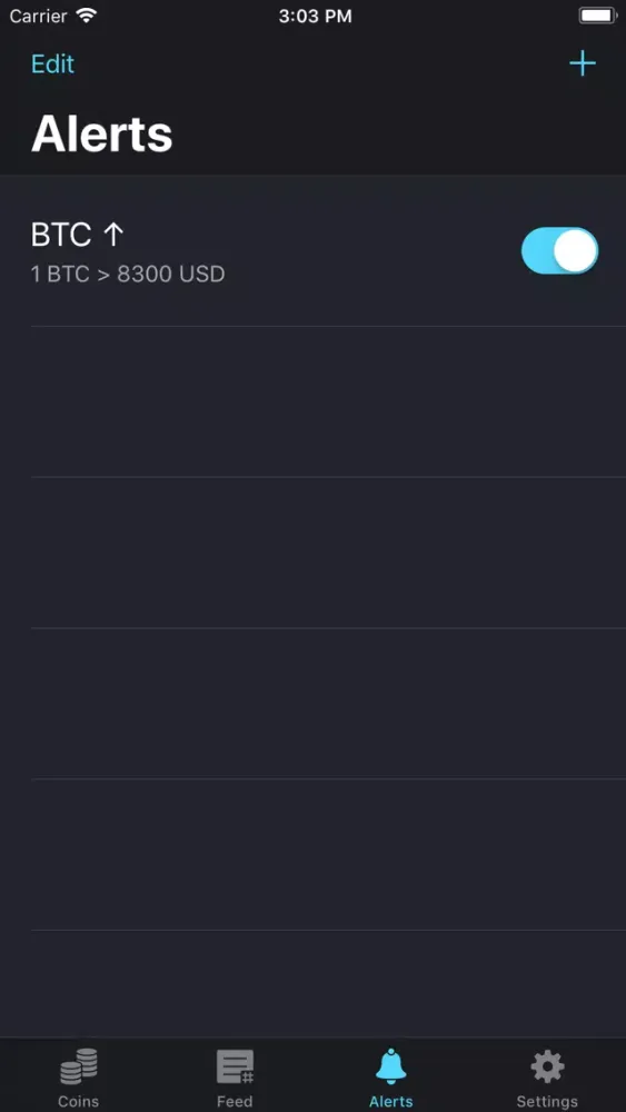 Capturas de tela do CoinSent