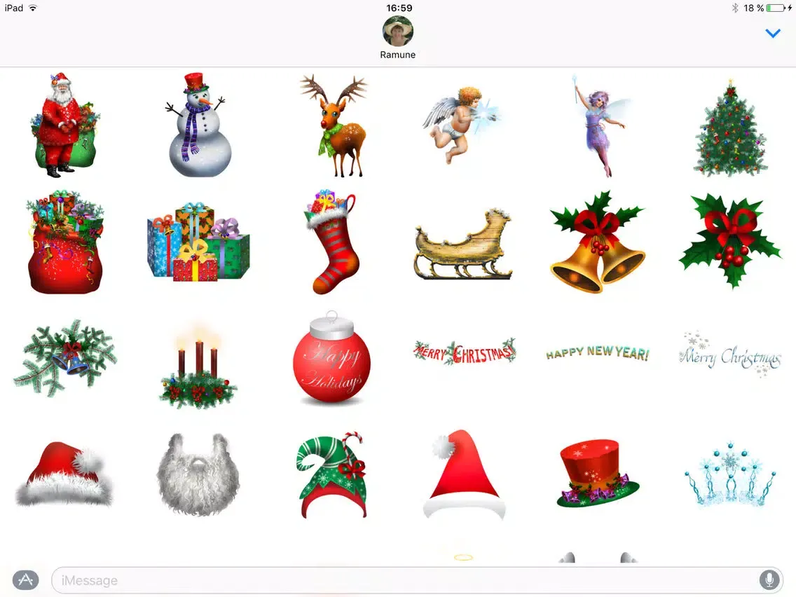 Capturas de tela do Christmas Stickers iPad 