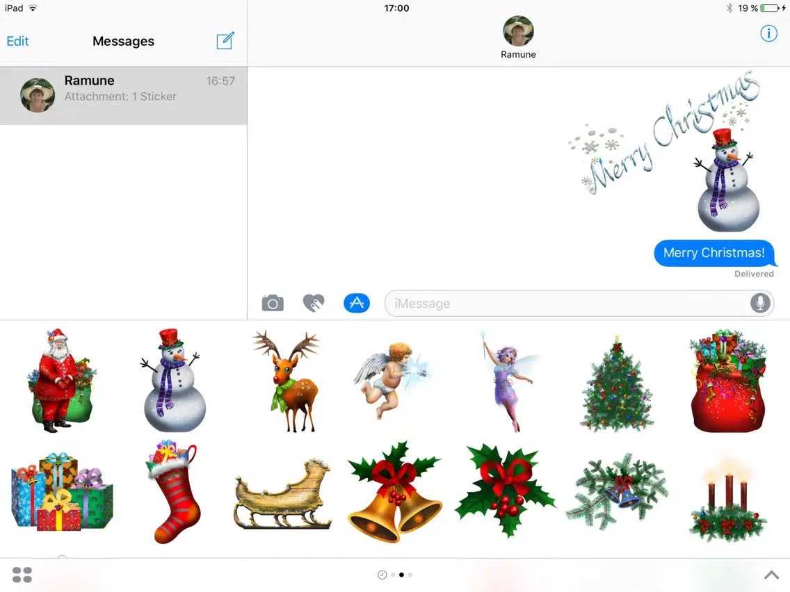 Capturas de tela do Christmas Stickers iPad 