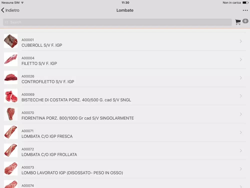 Ảnh chụp màn hình của CarniMarche iPad 