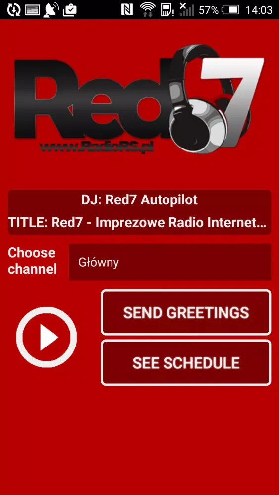 Zrzuty ekranu Internet radio Red7 radiors.pl