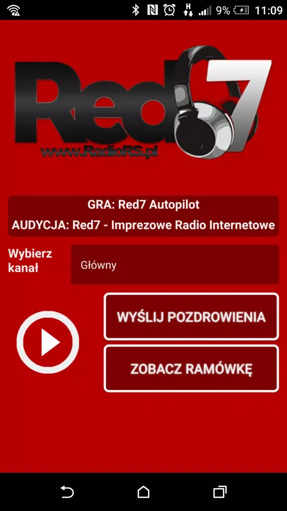 Zrzuty ekranu Internet radio Red7 radiors.pl
