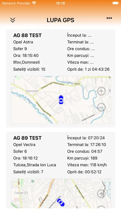 Lupa GPS Ekran Görüntüleri