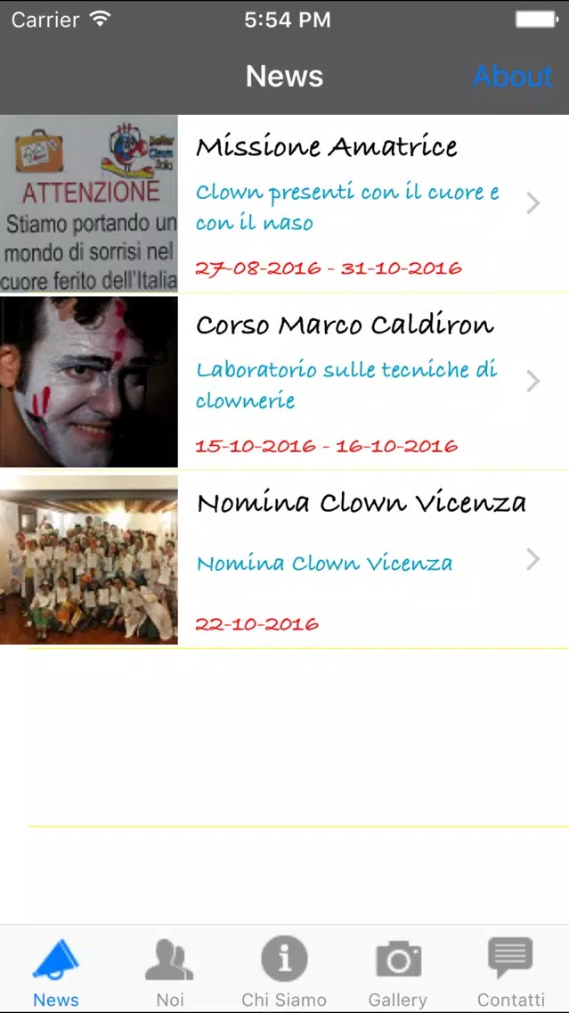 Tangkapan skrin Dottor Clown Italia