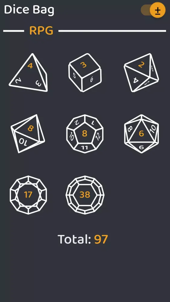 Dice Roller app - Simple Dice Bag RPG Screenshots