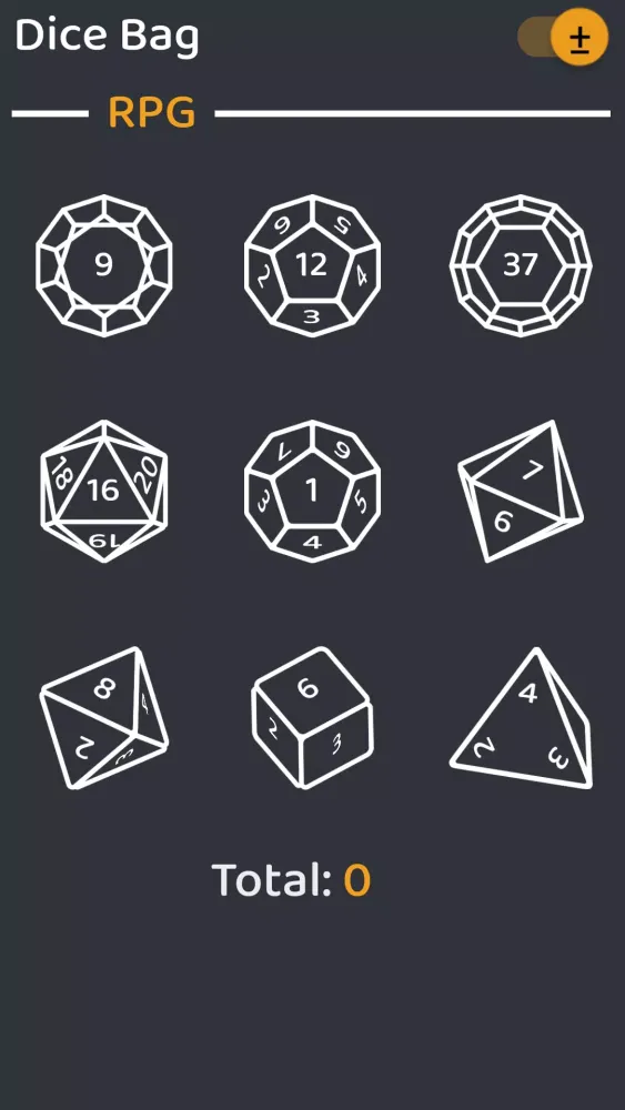 Dice Roller app - Simple Dice Bag RPG Screenshots
