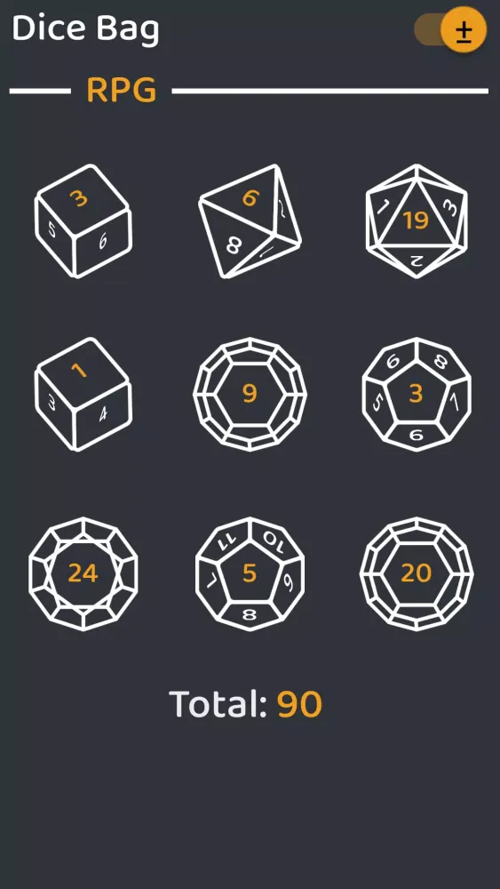 Dice Roller app - Simple Dice Bag RPG Screenshots