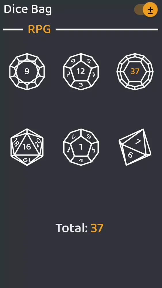 Dice Roller app - Simple Dice Bag RPG Screenshots