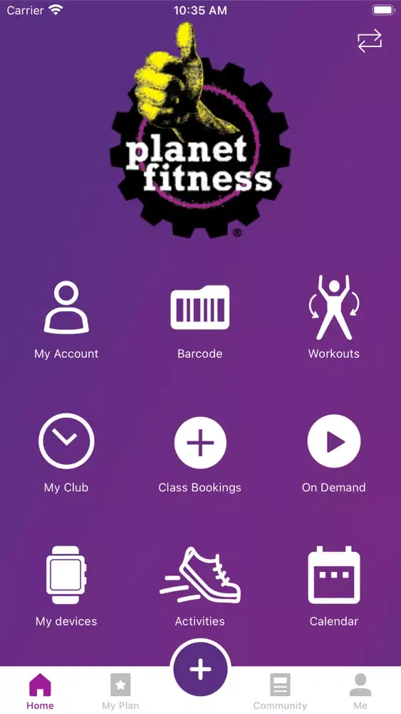 Zrzuty ekranu Planet Fitness Australia