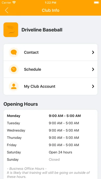 Captures d'écran de Driveline In-Gym Scheduling