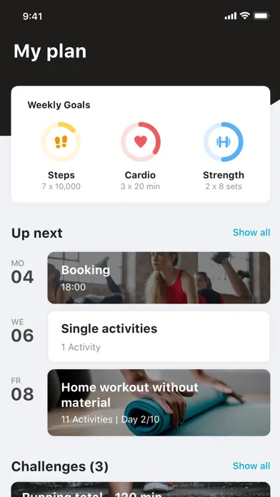 Captures d'écran de Envision Fitness App